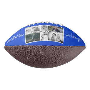 Vater mit Kindern und Familie Papa Fotocollage Football