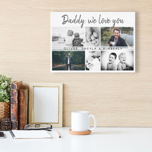 Vater mit Kindern und Vater 6 Foto Leinwanddruck