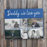 Vater mit Kindern und Vater 6 FotoCollage<br><div class="desc">Vater mit Kindern und Vater 6 Foto Collage Puzzle. Collage von 6 Fotos, väterlicher Name mit einer süßen Nachricht in einem trendigen Skript und Namen von Kindern überlagern die Bilder. Fügen Sie Ihre 6 Lieblings-Fotos hinzu. Lieblicher Sake und ein Geschenk zum Geburtstag, Vatertag oder Weihnachten für einen Vater, neuen Vater...</div>