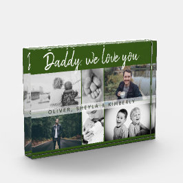 Vater mit Kindern und Vater Collage Fotoblock