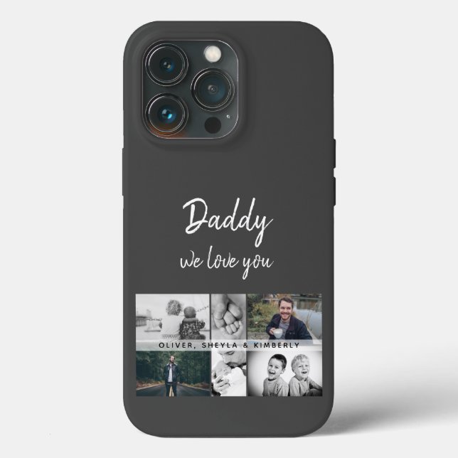 Vater mit Kindern und Vater FotoCollage Case-Mate iPhone Hülle (Rückseite)