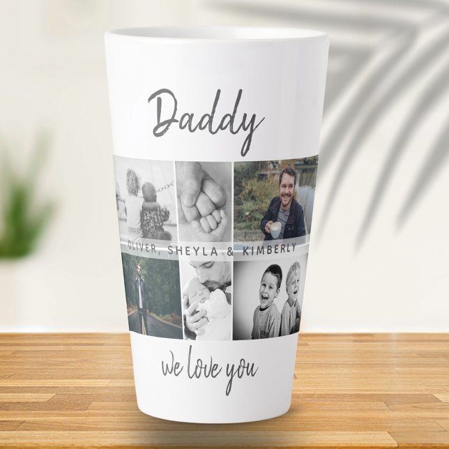 Vater mit Kindern und Vater FotoCollage Milchtasse (Von Creator hochgeladen)