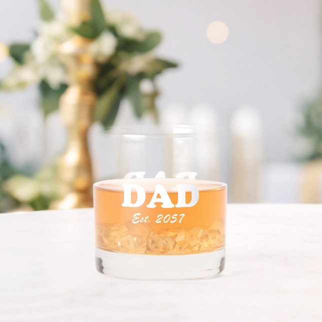 Vater Moderne weiße Typografie nach Kundenwunsch D Whiskyglas (Insitu (Hochzeit))