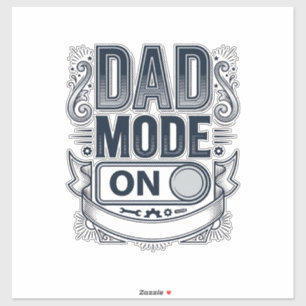 Vater-Modus Ein Vintage-Gravur-Shirt-Design_1 Aufkleber