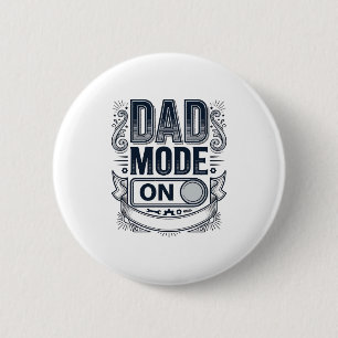 Vater-Modus Ein Vintage-Gravur-Shirt-Design_1 Button