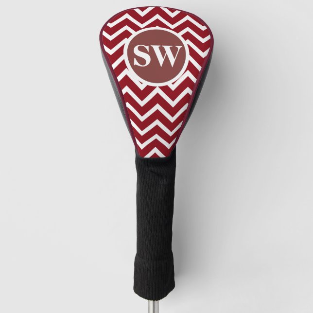 Väter Monogramm-Puppen Zickzack| Personalisieren Golf Headcover (Vorderseite)