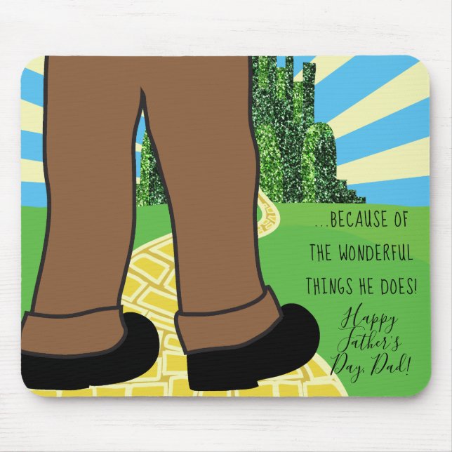 Vater Mousepad, weil wunderbare Dinge, die er tut Mousepad (Vorne)