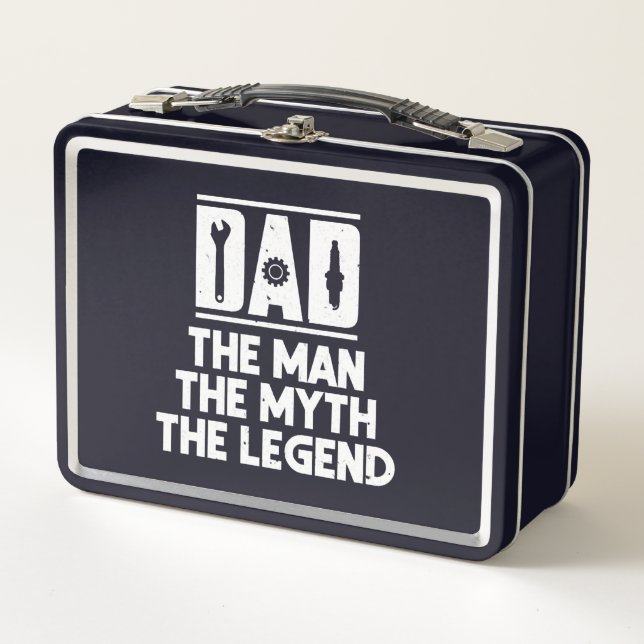 Vater Myth Legend Mechanic Diesel Mechanic Metall Brotdose (Vorderseite)