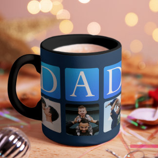 Vater Navy 5 benutzerdefiniertes Foto Zweifarbige Tasse