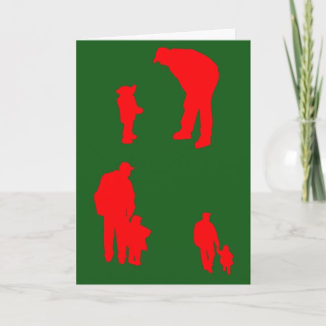 Vater 'n'Kiddo Weihnachtskarte Karte (Vorderseite)