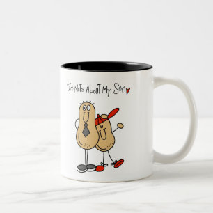 Vater-Nüsse über meine Sohn-Tasse Zweifarbige Tasse
