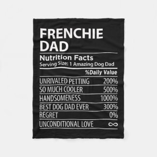 Vater Nutrition Facts Frenchie Dog Owner Fleecedecke