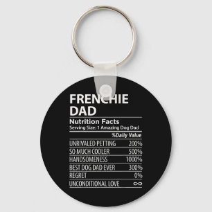 Vater Nutrition Facts Frenchie Dog Owner Schlüsselanhänger