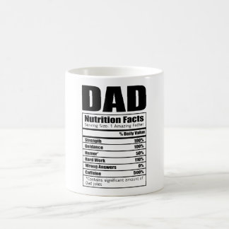 Vater Nutrition Facts Happy Vathers Day Kaffeetasse