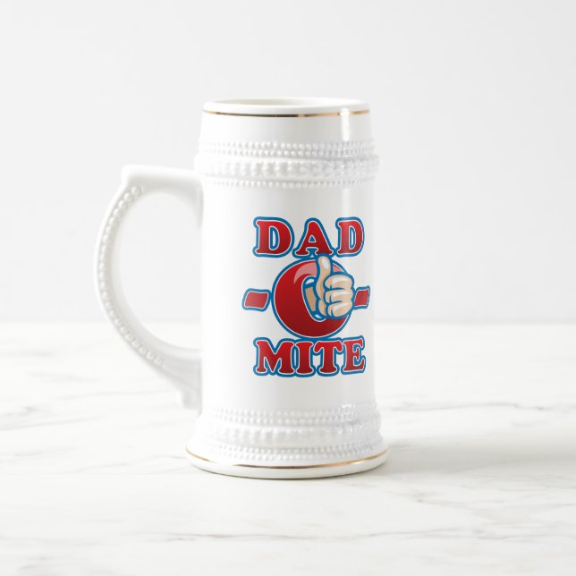 Vater-O-Milbe Bierglas (Links)