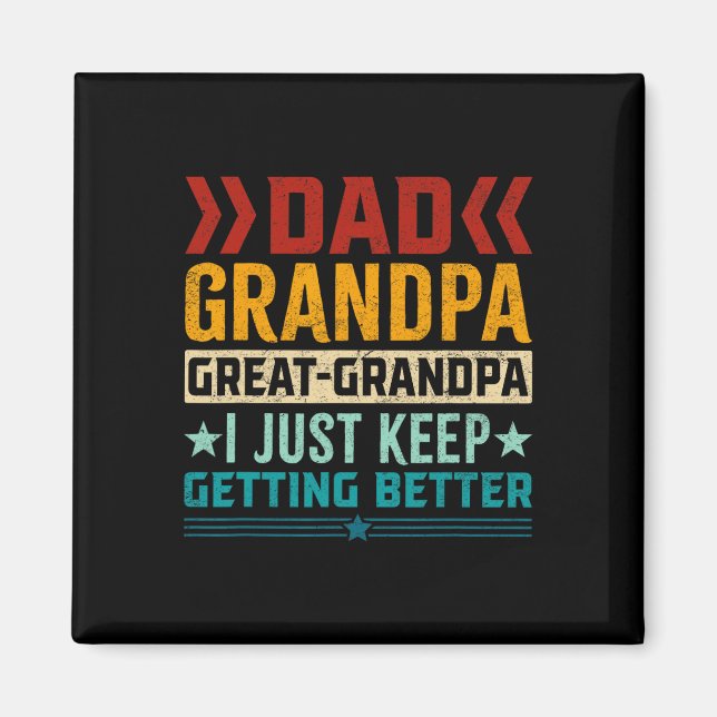 Vater Opa Großer Opa Vatertag Magnet (Vorne)