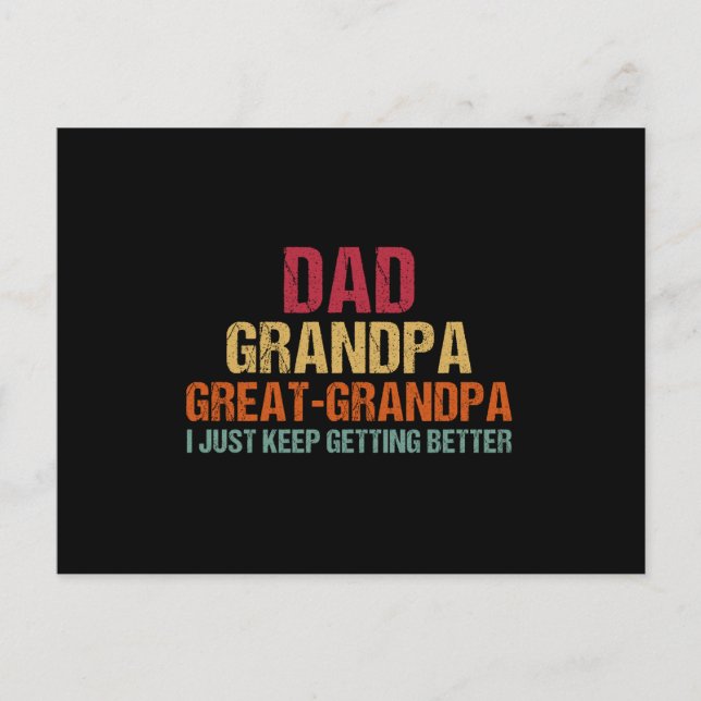 Vater Opa Großer Opa Vatertag Postkarte (Vorderseite)