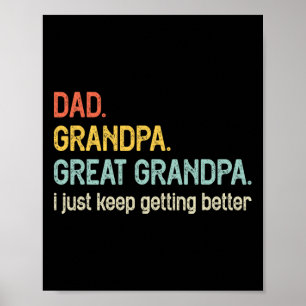 Vater Opa Großvater Ich Behielt einfach schlafen z Poster