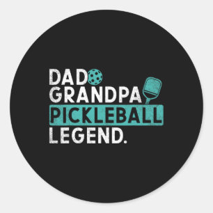 Vater Opa Pickleball Legend Pickle Ball Player m Runder Aufkleber