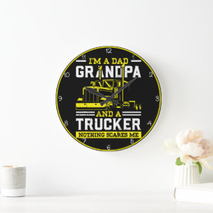 Vater Opa Trucker: Nichts kümmert mich Große Wanduhr