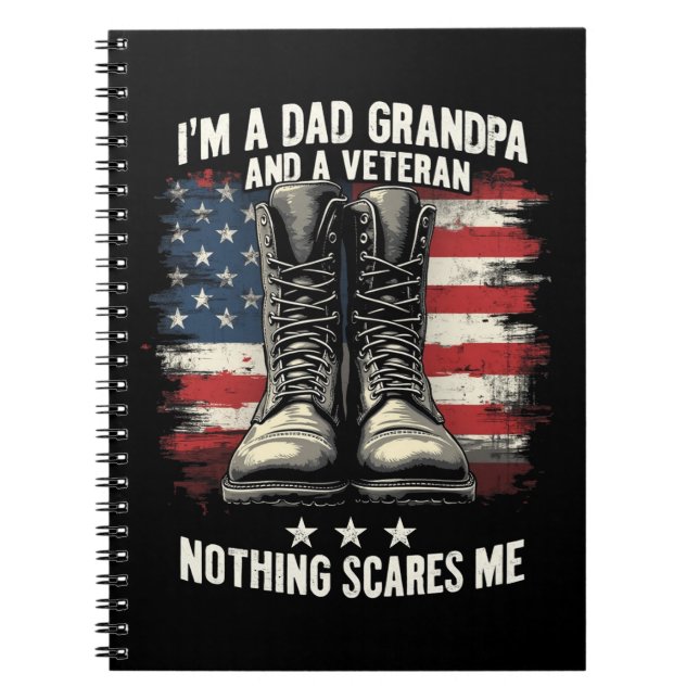 Vater Opa Veteran Patriotic Vathers Day Notizblock (Vorderseite)