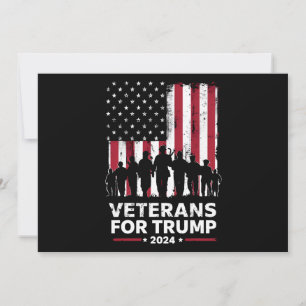 Vater Opa Veterans für Trump 2024 amerikanische Fl Einladung