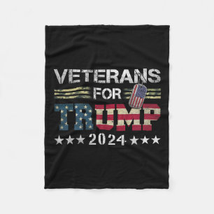 Vater Opa Veterans für Trump 2024 amerikanische Fl Fleecedecke