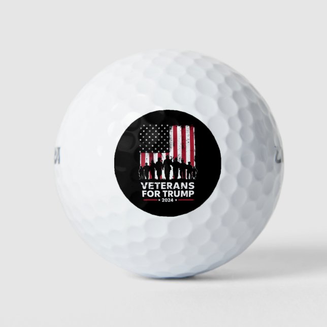 Vater Opa Veterans für Trump 2024 amerikanische Fl Golfball (Vorderseite)