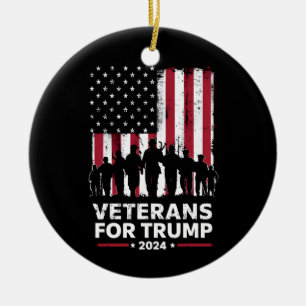 Vater Opa Veterans für Trump 2024 amerikanische Fl Keramik Ornament