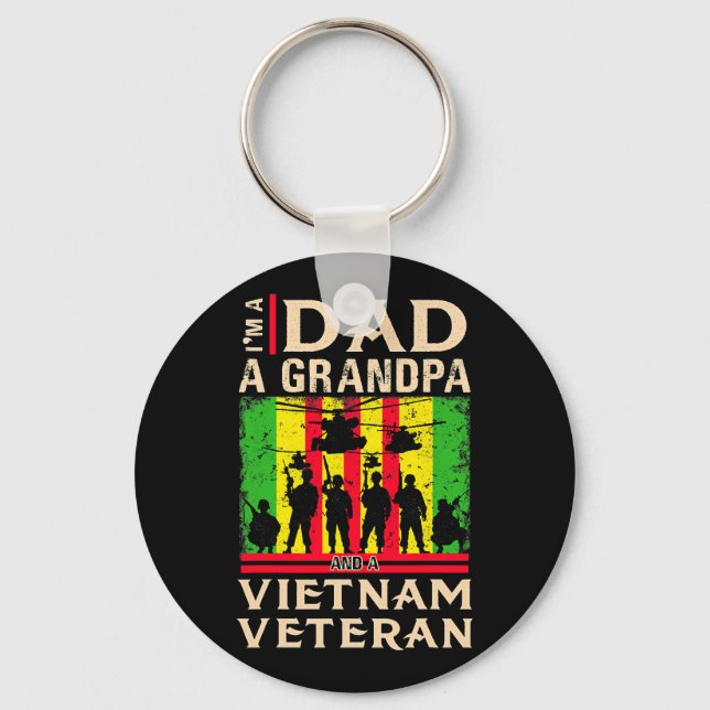 Vater Opa Vietnam Veteran Shirts Veteranen Veteran Schlüsselanhänger (Vorderseite)