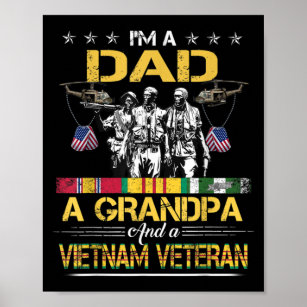 Vater Opa Vietnam Veteran Vintagen Militär Poster