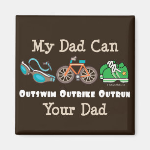 Vater Outswim Outbike Outrun Triathlon Magnet