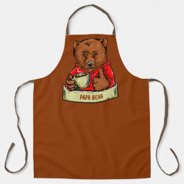 Vater Papa Bear Morning Coffee Breakfast Schürze