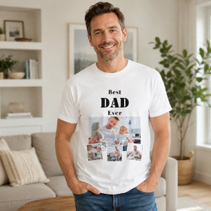 Vater Papa beste Fotocollage T-Shirt