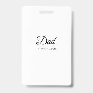 Vater Papa fügen Sie den Namen Text väterliche Tag Ausweis