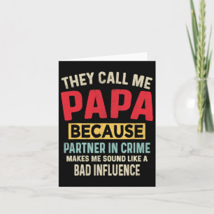 Vater &# Papa-Partner am Tag des Verbrechens Witz Karte