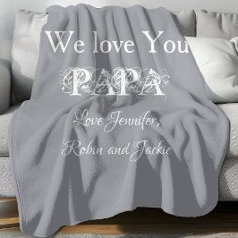 Vater Papa Pater Custom Daddy Dada Simple Modern Fleecedecke