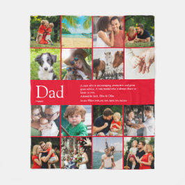 Vater Papa Vater Daddy Definition 16 Foto Spaß Rot Fleecedecke