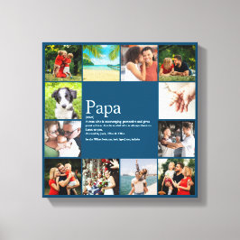 Vater, Papa, Vater Definition 12 Foto Blau Leinwanddruck