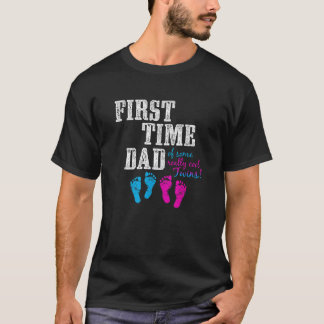 Vater Papa zum ersten Mal BG Twins Vatertag Gif T-Shirt
