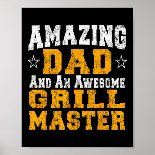 Vater Pater Rbecue Shirt Grillen Grill Master Pit Poster