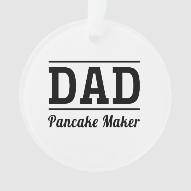 Vater. Pfannkuchen-Hersteller Ornament (Vorderseite)