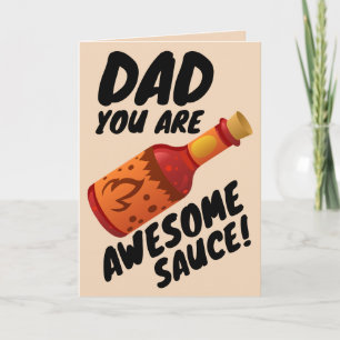 VATER PHANTASTISCH SAUCE BIRTHDAY Grußkarte Karte
