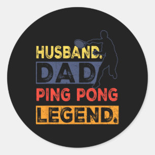 Vater Ping Pong Legend Tischtennis Vathers Day Spa Runder Aufkleber