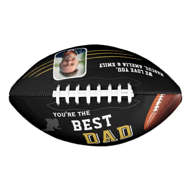 Vater Player Silhouette Pater Keepake Foto Football (Vorderseite)
