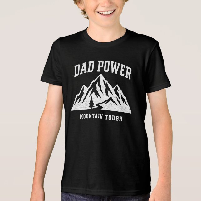 Vater Power Berg Robuste Gestaltung Tri-Blend Shirt (Vorderseite)