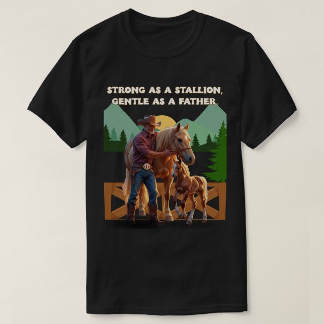 Vater Pride - Vatertag Reitausgabe T-Shirt (Design vorne)