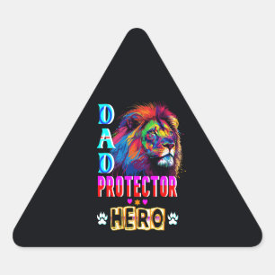 Vater Protector Helden Dreieckiger Aufkleber
