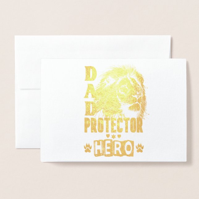 Vater Protector Helden Folienkarte (Vorderseite mit Umschlag)