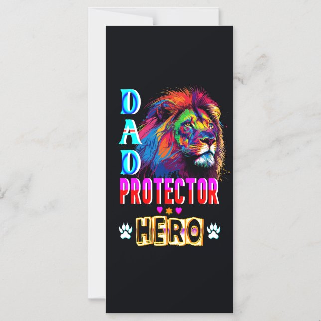 Vater Protector Helden Magneteinladung (Vorderseite)